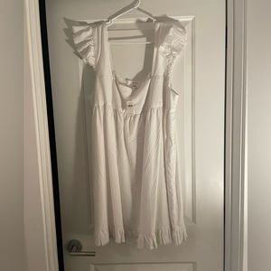 White linen Aerie XL dress